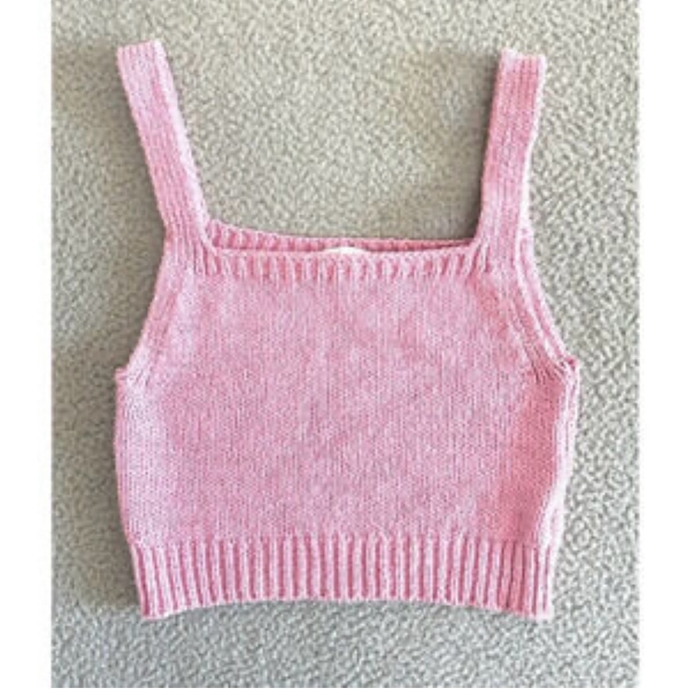 Zara Pink Knit Tank Top